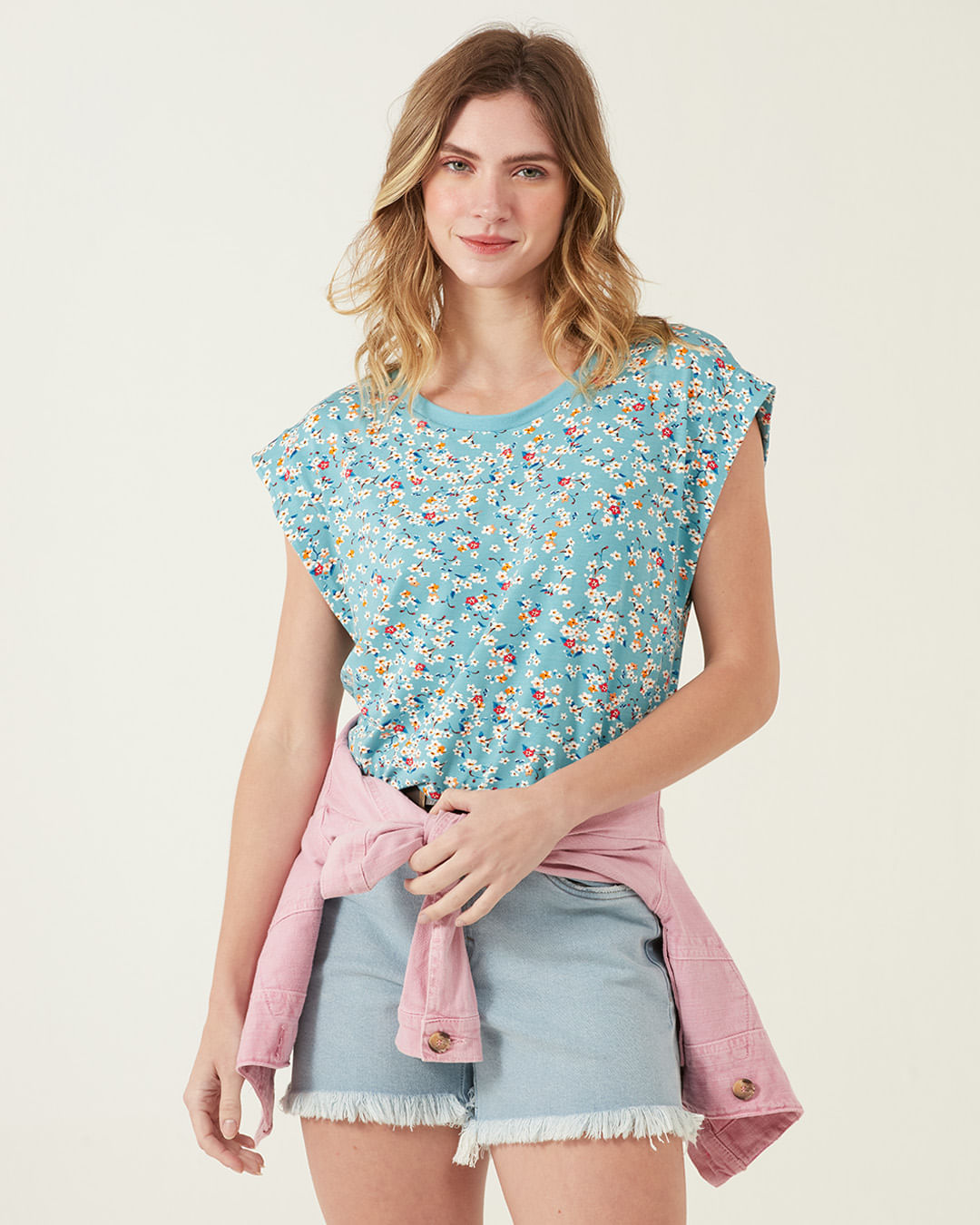 Blusa Floral Viscose Stretch Conforto Malwee