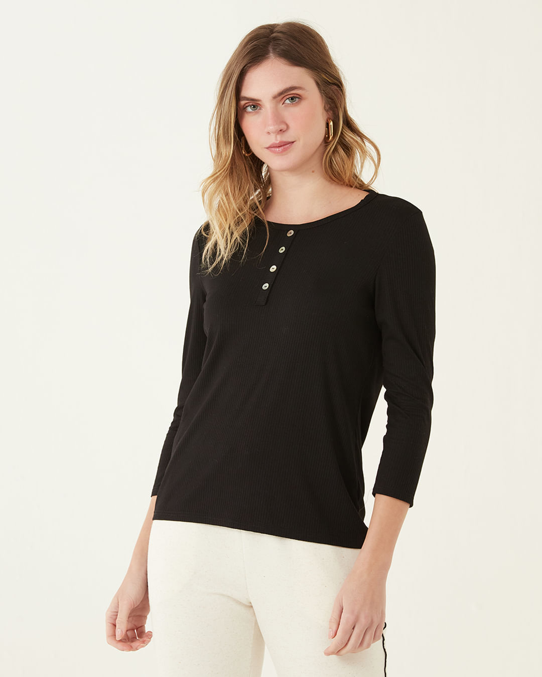 Blusa Em Canelado De Viscose Malwee - Imagem 14