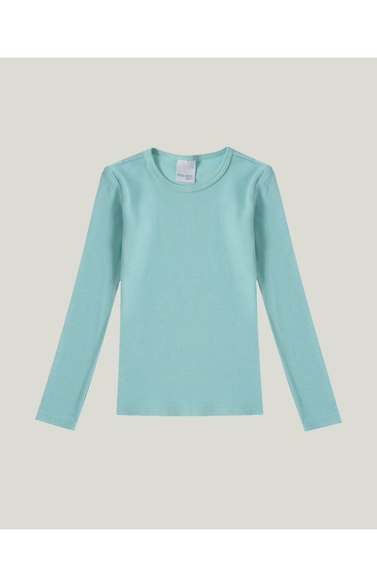 Blusa Infantil Menina Decote Redondo Em Ribana Conforto Malwee Kids