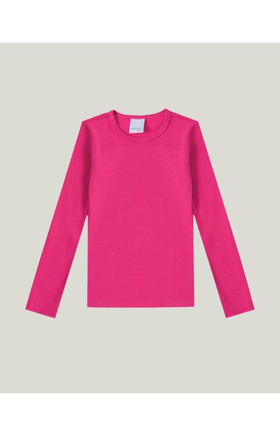 Blusa Infantil Menina Decote Redondo Em Ribana Conforto Malwee Kids