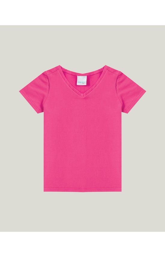 Blusa Infantil Menina Decote V Em Algodão Malwee Kids