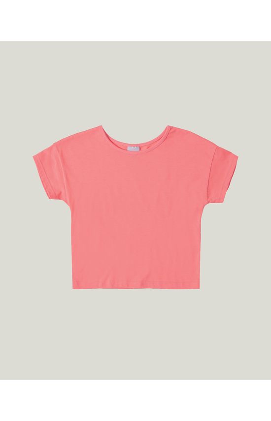 Blusa Infantil Menina Decote Redondo Em Meia Malha Malwee Kids