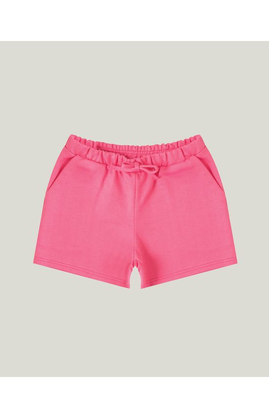 Shorts Infantil Menina Com Bolsos Em Moletinho Leve Malwee Kids