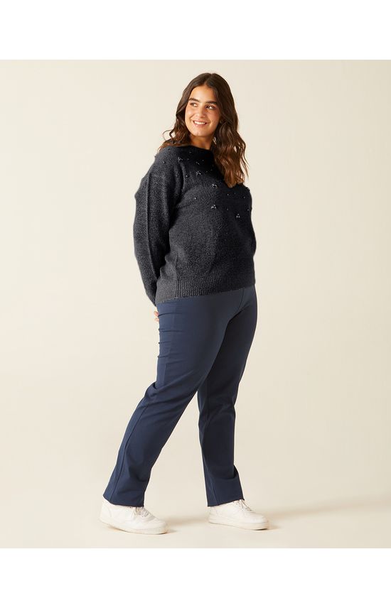 Calça Legging Básica Feminina Plus Size Em Cotton