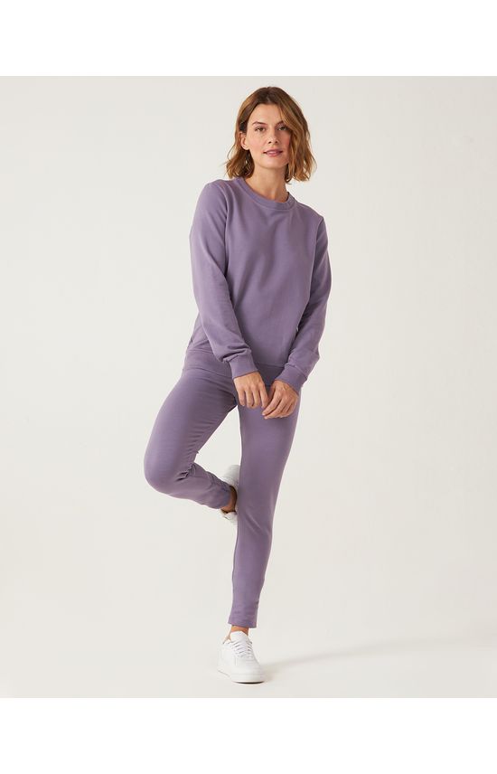 Calça Legging Básica Feminina Moletom Stretch Flanelado