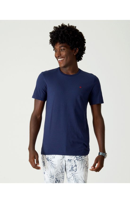 Camiseta Básica Masculina Slim Em Meia Malha Botonê
