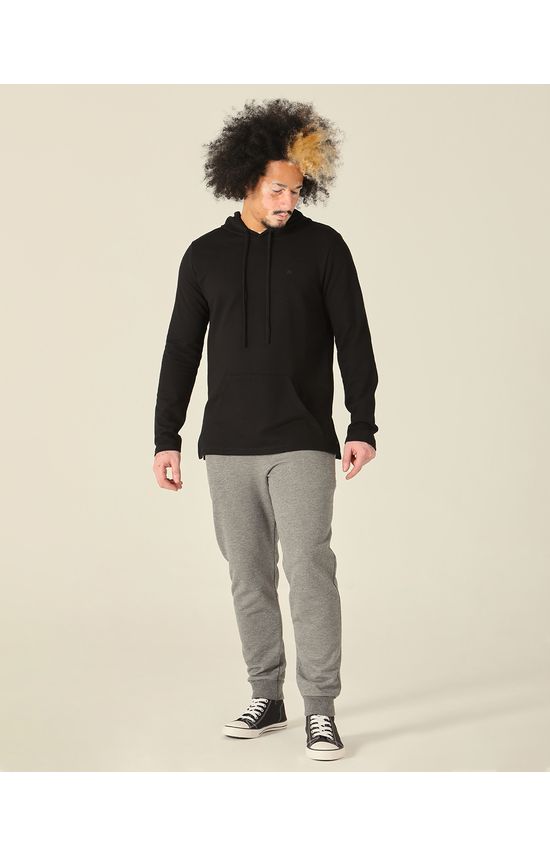 Calça Básica Masculina Em Moletom Flanelado