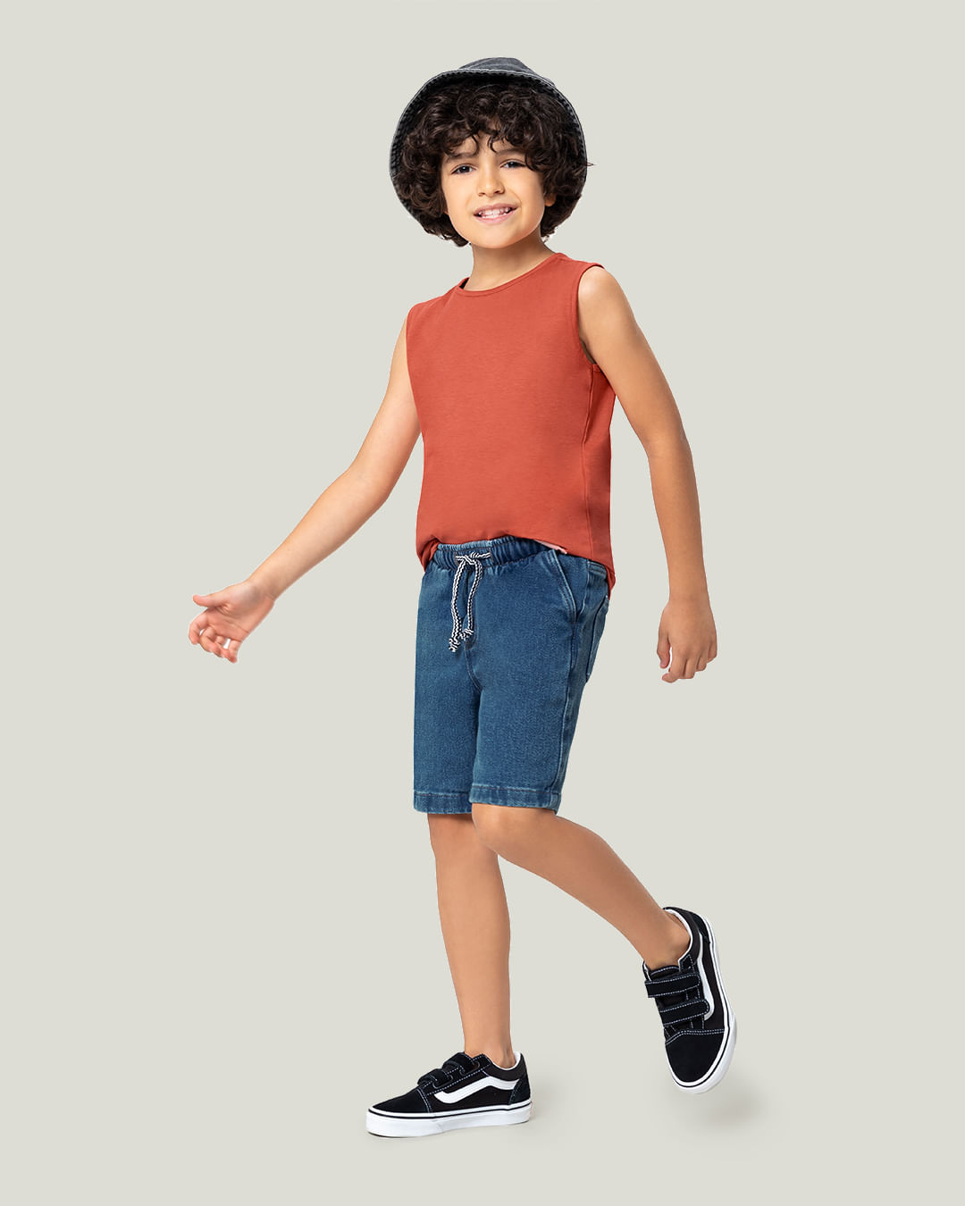 Bermuda Infantil Menino Comfort Em Jeans Moletom Malwee Kids