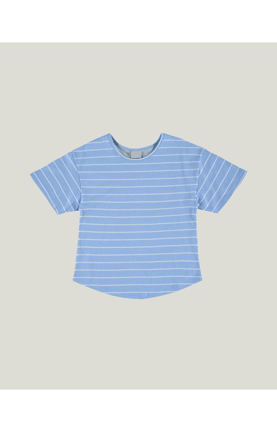 Blusa Infantil Menina Mullet Listrada Em Algodão Orgânico Malwee Kids