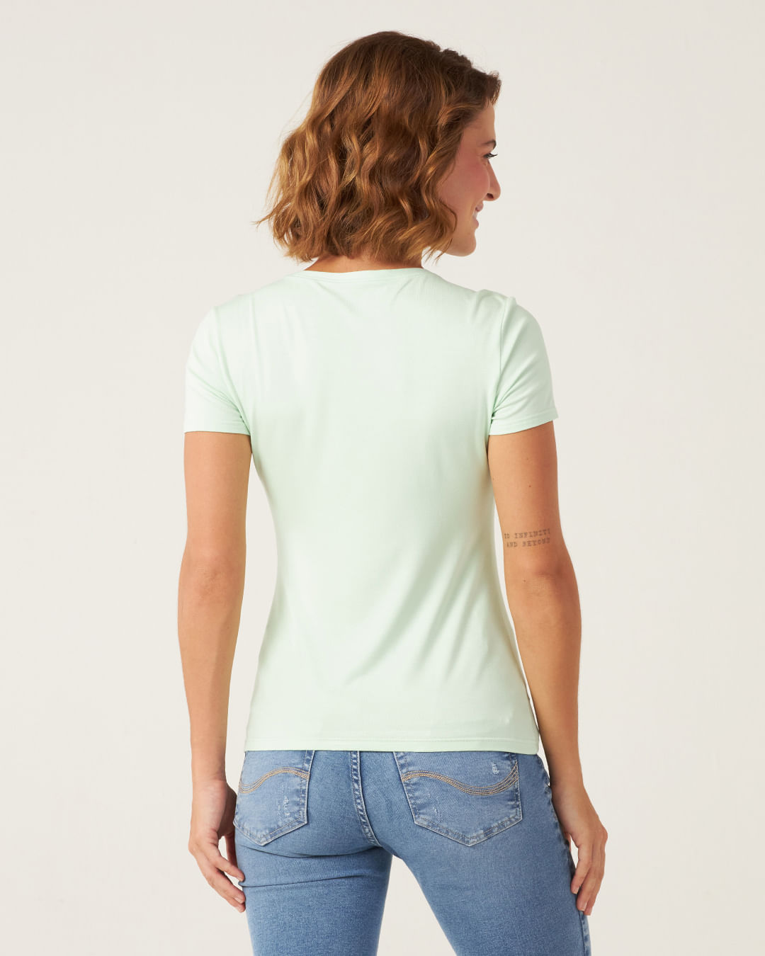 Blusa Básica Feminina Decote V Em Viscose Stretch - Imagem 23