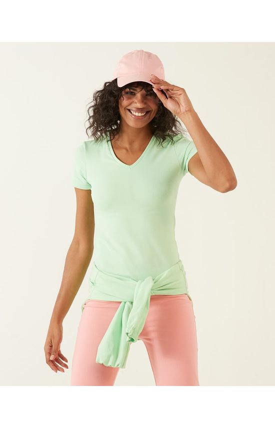 Blusa Básica Feminina Decote V Em Algodão