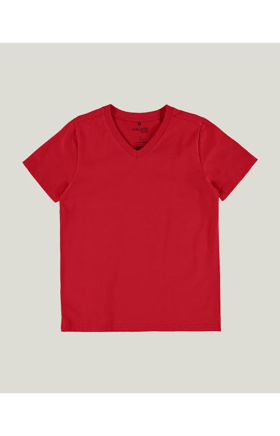 Camiseta Infantil Menino Decote V Em Algodão Malwee Kids