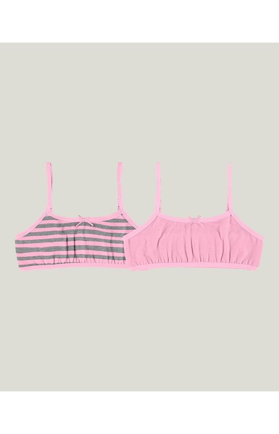 Kit 2 Tops Infantis Menina Sem Bojo Em Cotton Light Malwee Kids