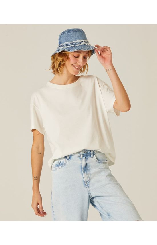 Blusa Básica Feminina Oversized Em Algodão