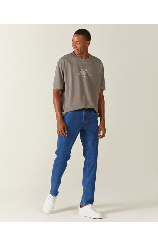 Calça Masculina Slim Em Flex Jeans