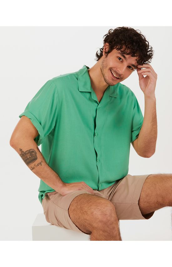 Camisa Masculina Oversized Em Viscose