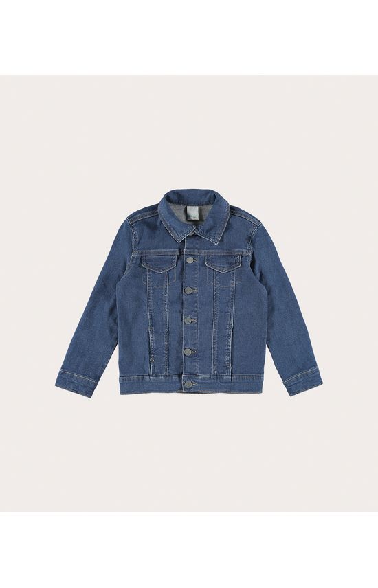 Jaqueta Infantil Unissex Recortes Em Jeans Moletom Malwee Kids