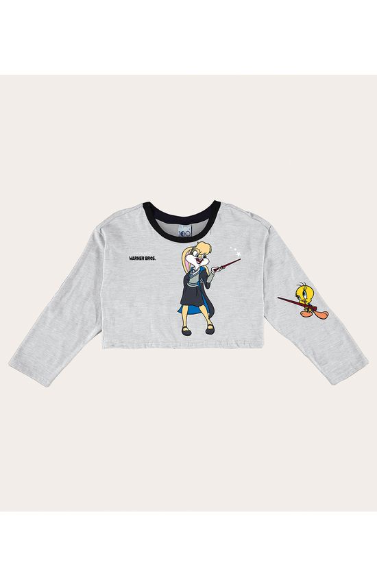 Blusa Cropped Infantil Lola Bunny Warner Bros Em Algodão Malwee Kids
