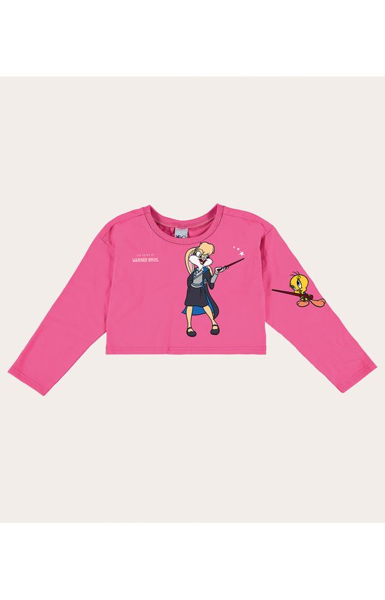 Blusa Cropped Infantil Lola Bunny Warner Bros Em Algodão Malwee Kids