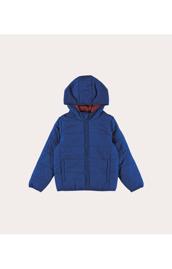 Jaqueta Infantil Unissex Puffer Com Capuz Em Tafetá Malwee Kids