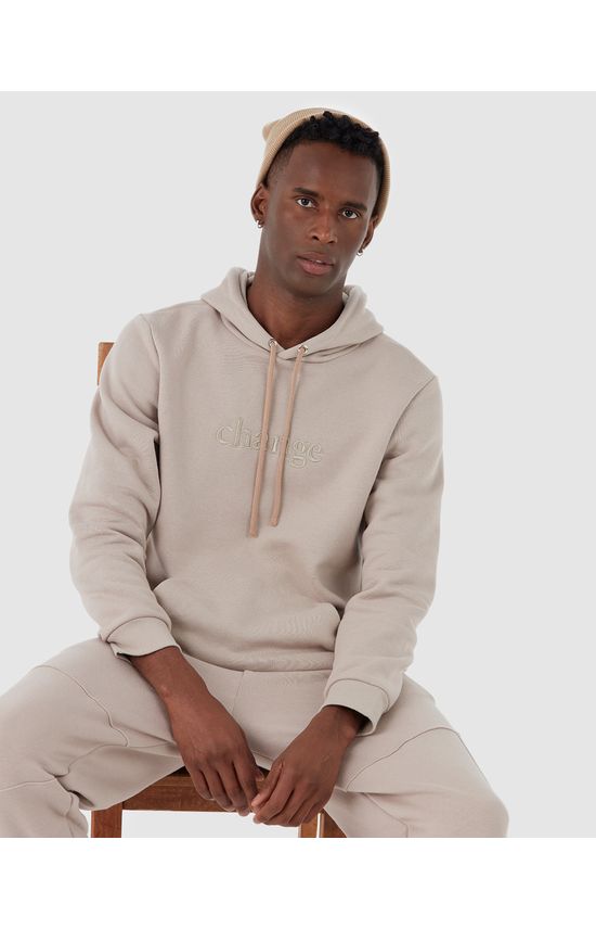 Blusão Masculino Bordado Frontal Em Moletom Pet Reciclado