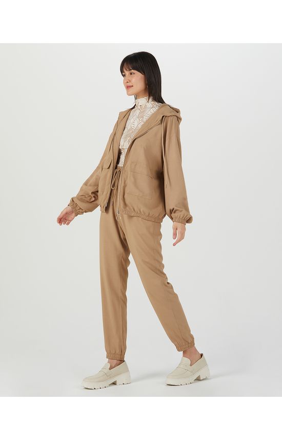 Calça Jogger Feminina Cintura Média Em Viscose