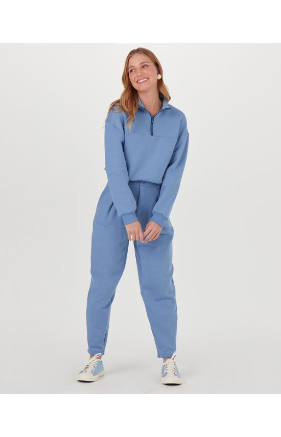 Calça Cenoura Feminina Em Moletom Soft Flanelado