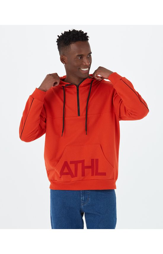 Blusão Masculino Zíper Frontal Em Moletom Flanelado