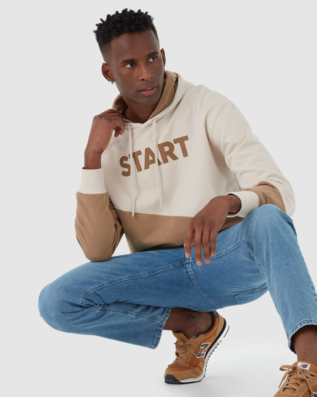 Blusão Masculino Box Bicolor Start Em Moletom Flanelado - Imagem 21