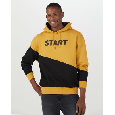 Blusão Masculino Box Bicolor Start Em Moletom Flanelado