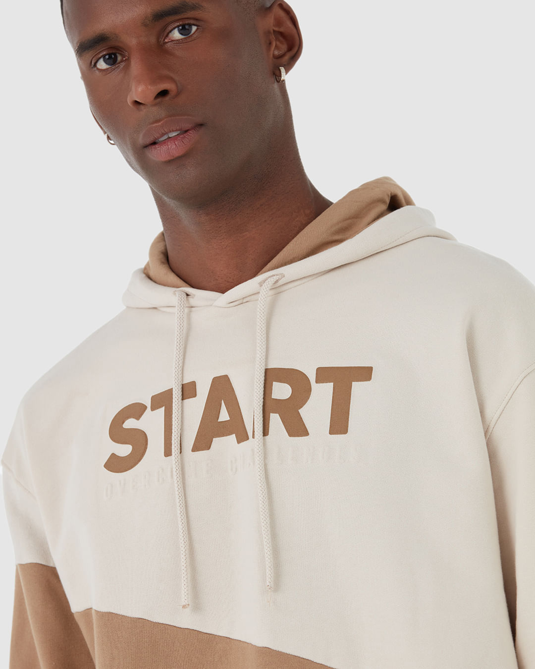 Blusão Masculino Box Bicolor Start Em Moletom Flanelado - Imagem 3