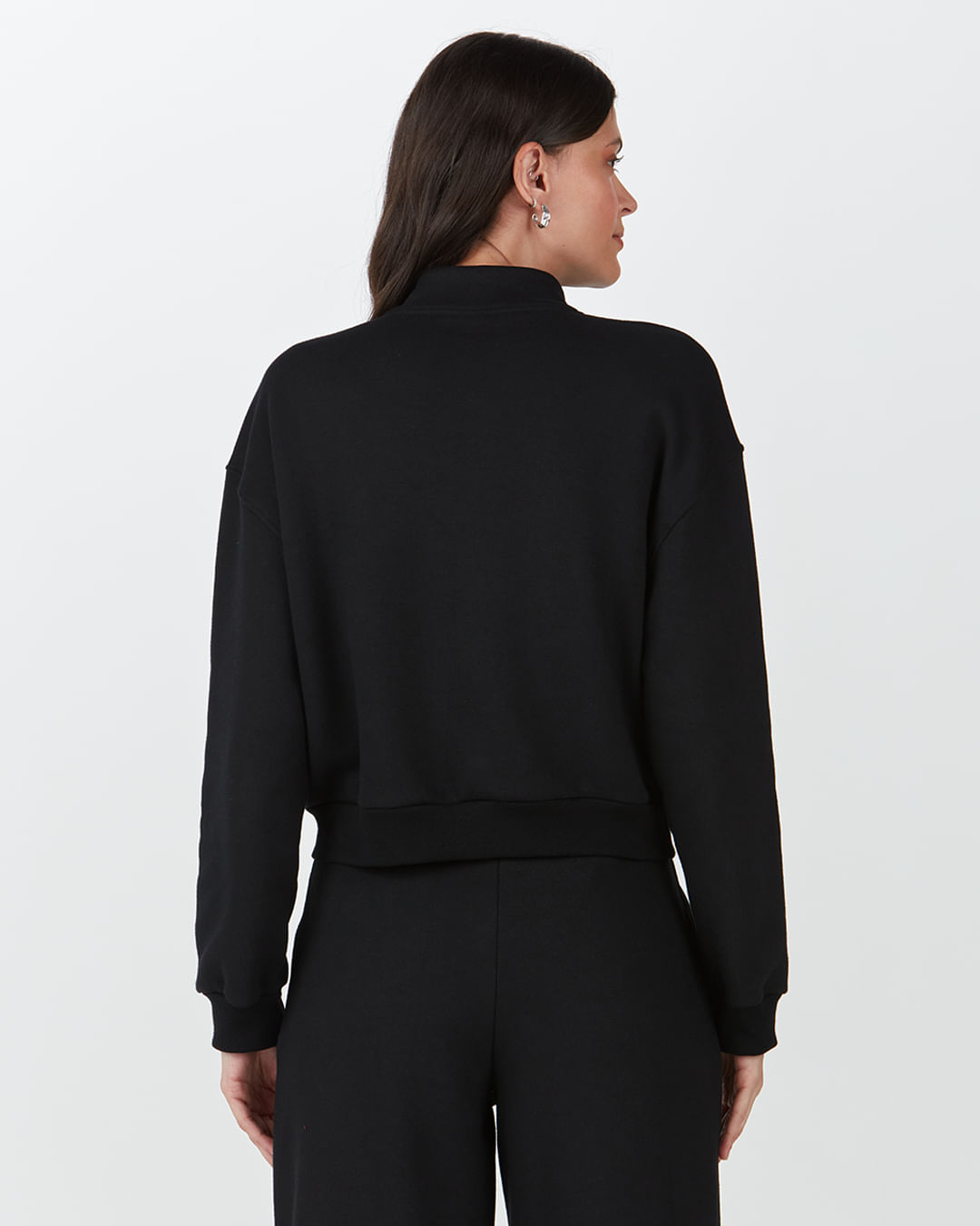 Blusão Bomber Feminino Em Moletom Soft Flanelado - Imagem 4
