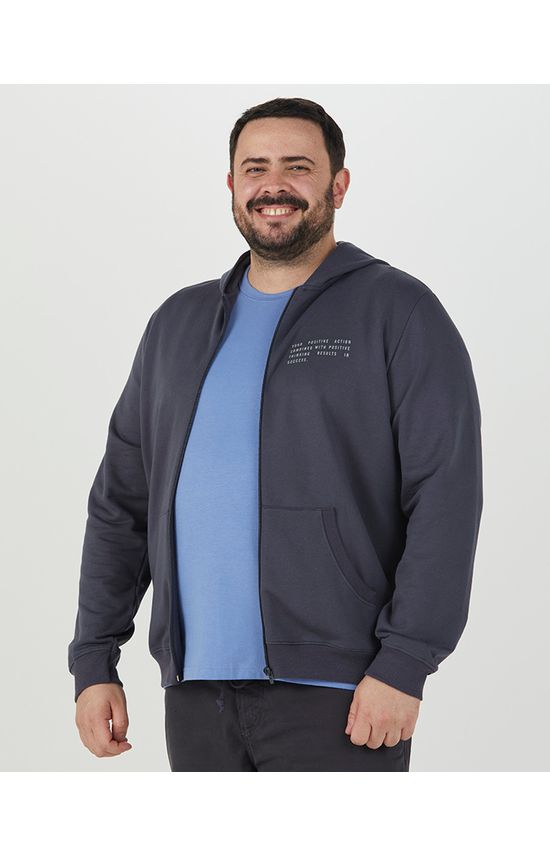 Jaqueta Masculina Plus Size Your Positive Action Moletom Flanelado