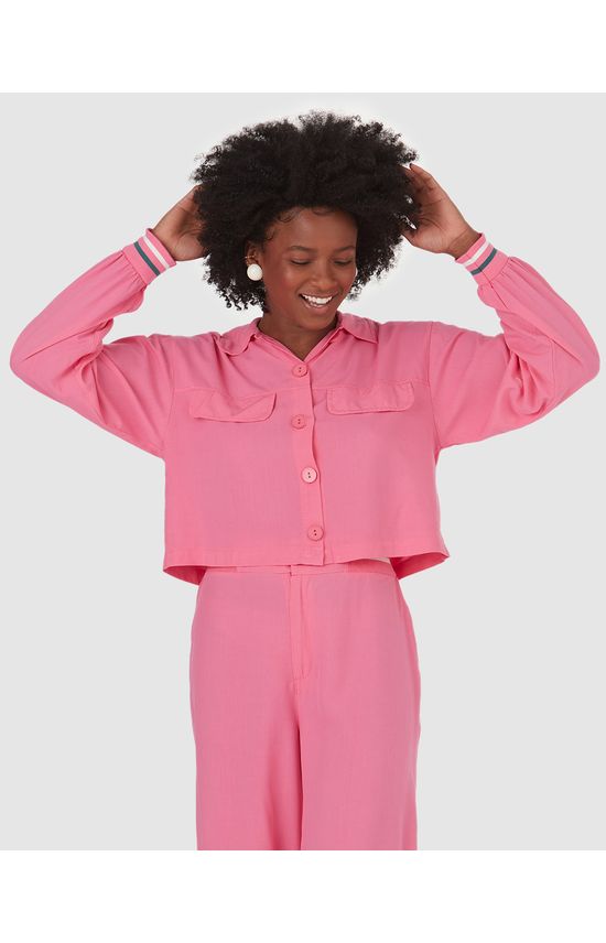 Camisa Feminina Punho Retilínea Em Viscose