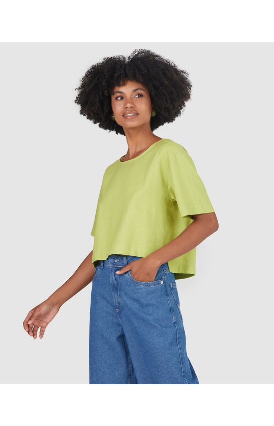 Blusa Mullet Feminina Abertura Costas Em Viscolinho