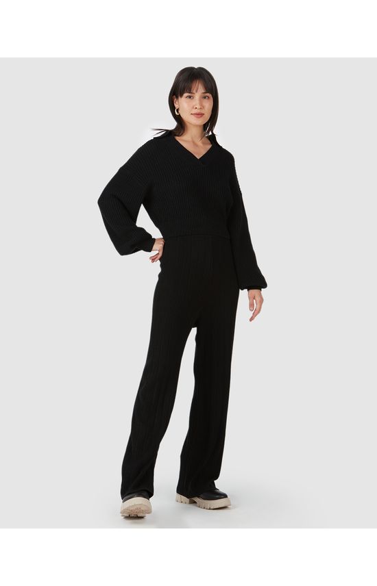 Calça Flare Feminina Em Tricô Canelado