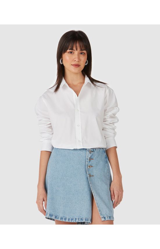 Camisa Tradicional Unissex Manga Longa Em Tricoline