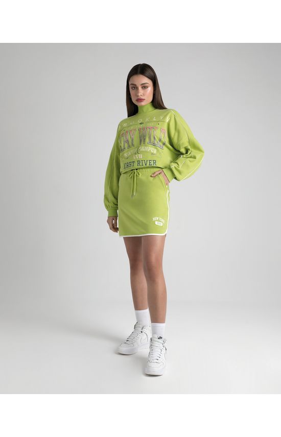 Blusão Alongado Feminino Gola Alta Em Moletom Flanelado - ENFIM
