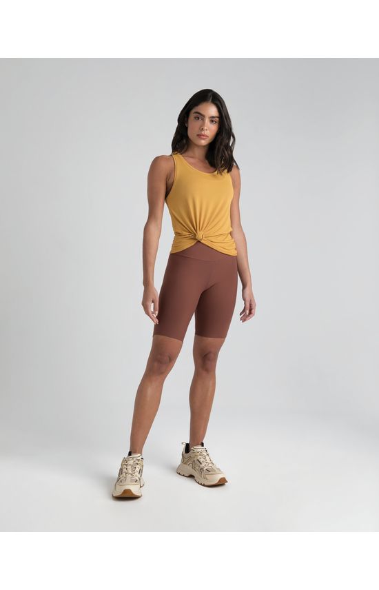 Bermuda Feminina Ciclista Cintura Alta Malha Com Proteção UV50+ - ENFIM