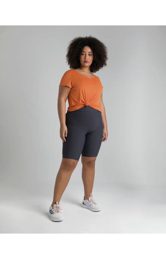 Bermuda Feminina Ciclista Plus Size Malha Com Proteção UV50+ - ENFIM