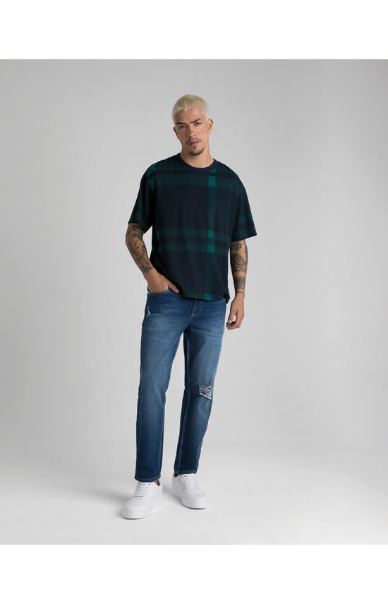 Calça Masculina Slim Cropped Em Jeans Com Elastano - ENFIM