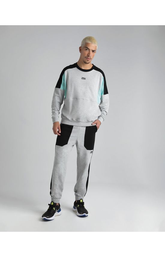Blusão Masculino Bolso Canguru Em Moletom Stretch Mescla - ENFIM