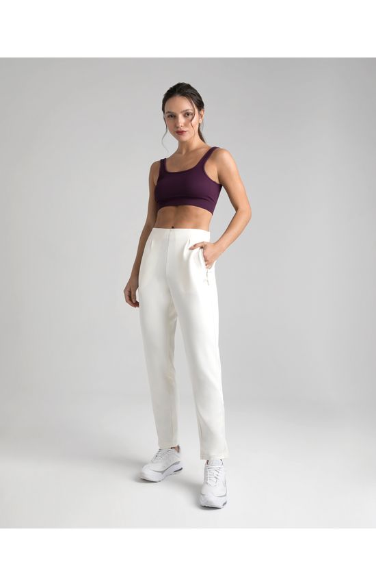 Calça Slim Feminina Bolso Zíper Em Neoprene - ENFIM