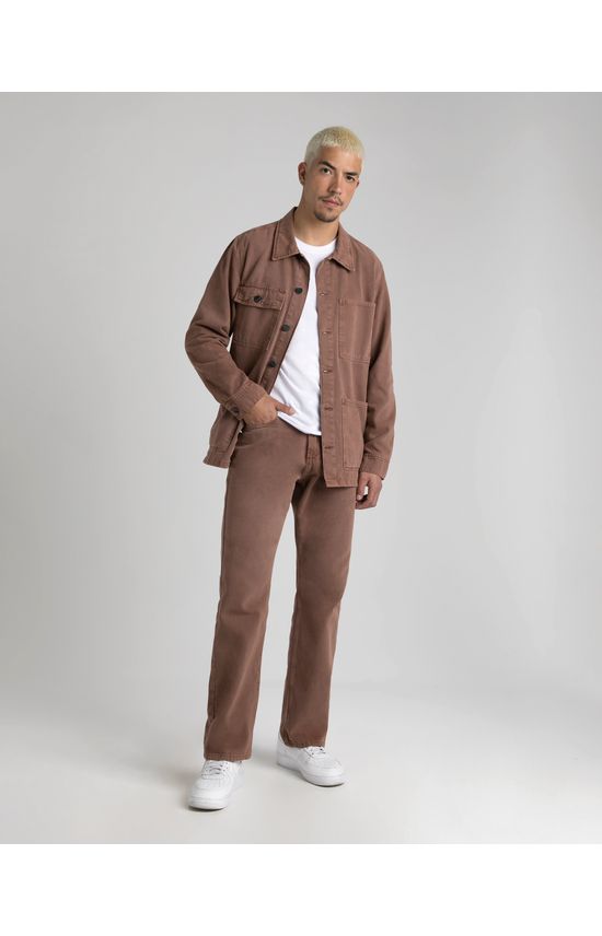 Calça Reta Masculina Em Sarja 100% Algodão - ENFIM
