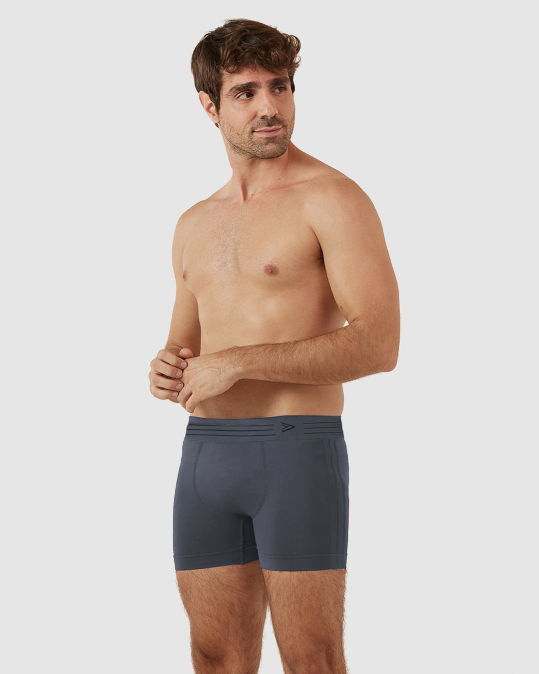 Cueca Masculina Long Boxer Sem Costura Em Poliamida