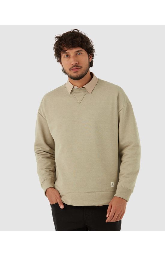Blusão Básico Masculino Relaxed Fit Em Moletom Moulinê