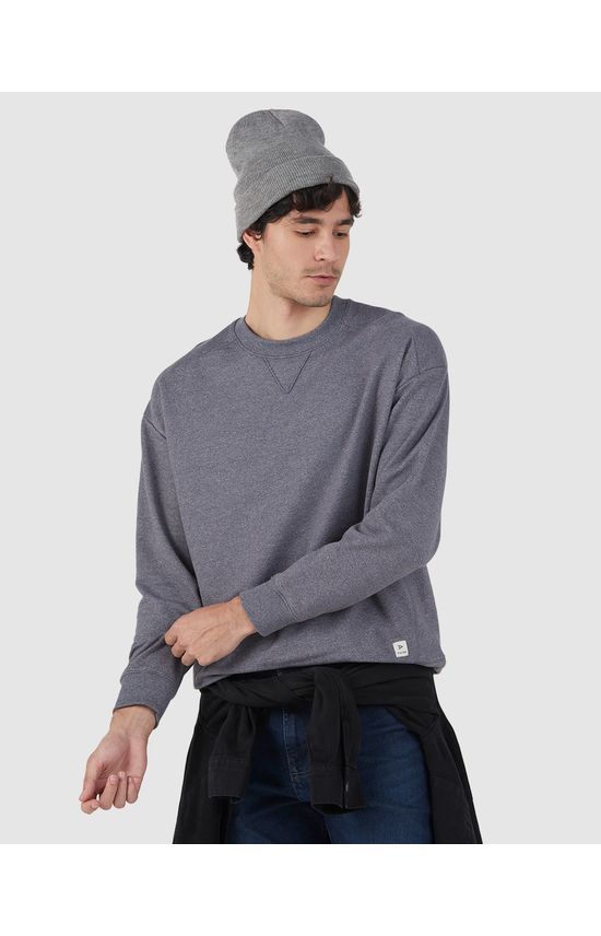 Blusão Básico Masculino Relaxed Fit Em Moletom Moulinê