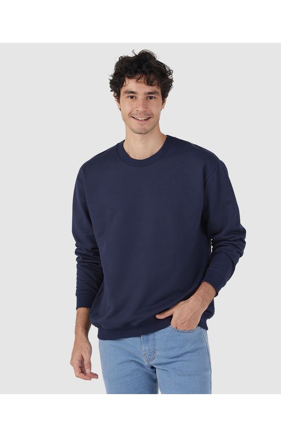 Blusão Básico Masculino Relaxed Fit Em Moletom Flanelado