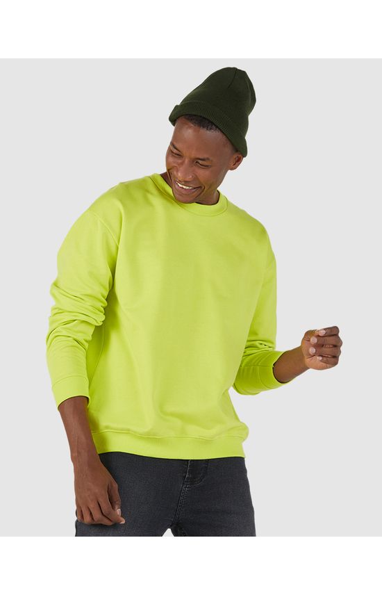 Blusão Básico Masculino Relaxed Fit Em Moletom Flanelado