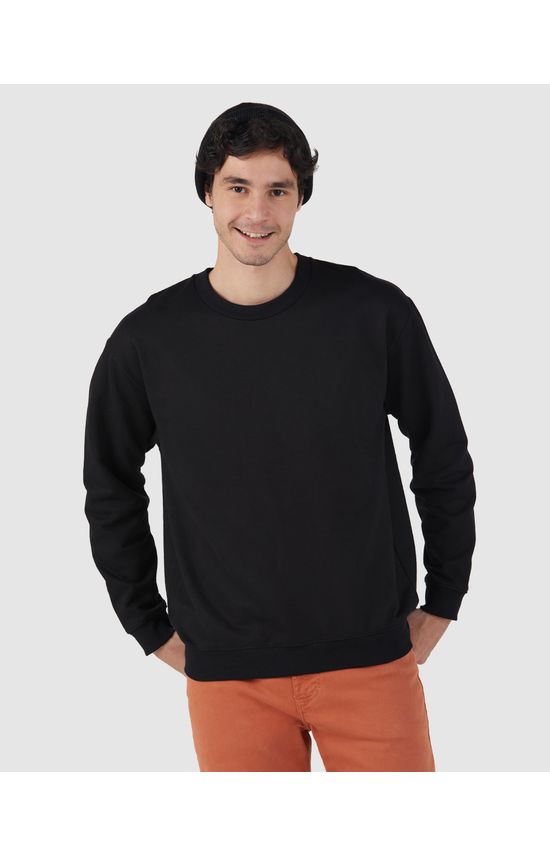 Blusão Básico Masculino Relaxed Fit Em Moletom Flanelado